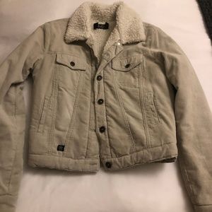 Plugg Sherpa-Lined Corduroy Jacket
